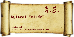 Nyitrai Enikő névjegykártya